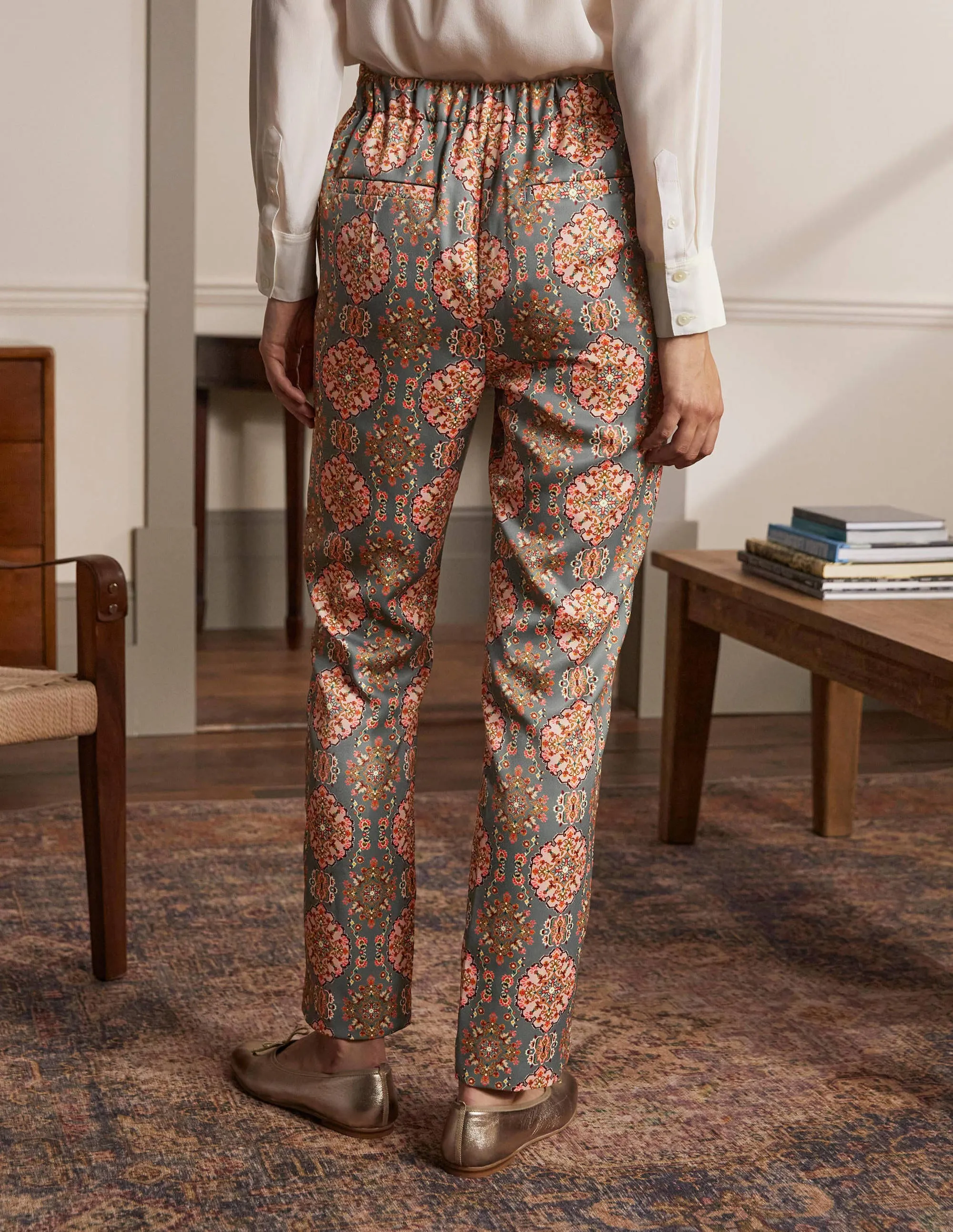 Ludlow Satin Trousers-Cobble Grey, Tapestry