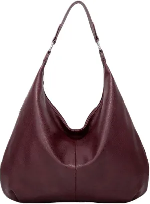 MakeMeChic Women's Vintage Hobo Bag PU Leather Single Strap Shoulder Handbags Underarm Bags