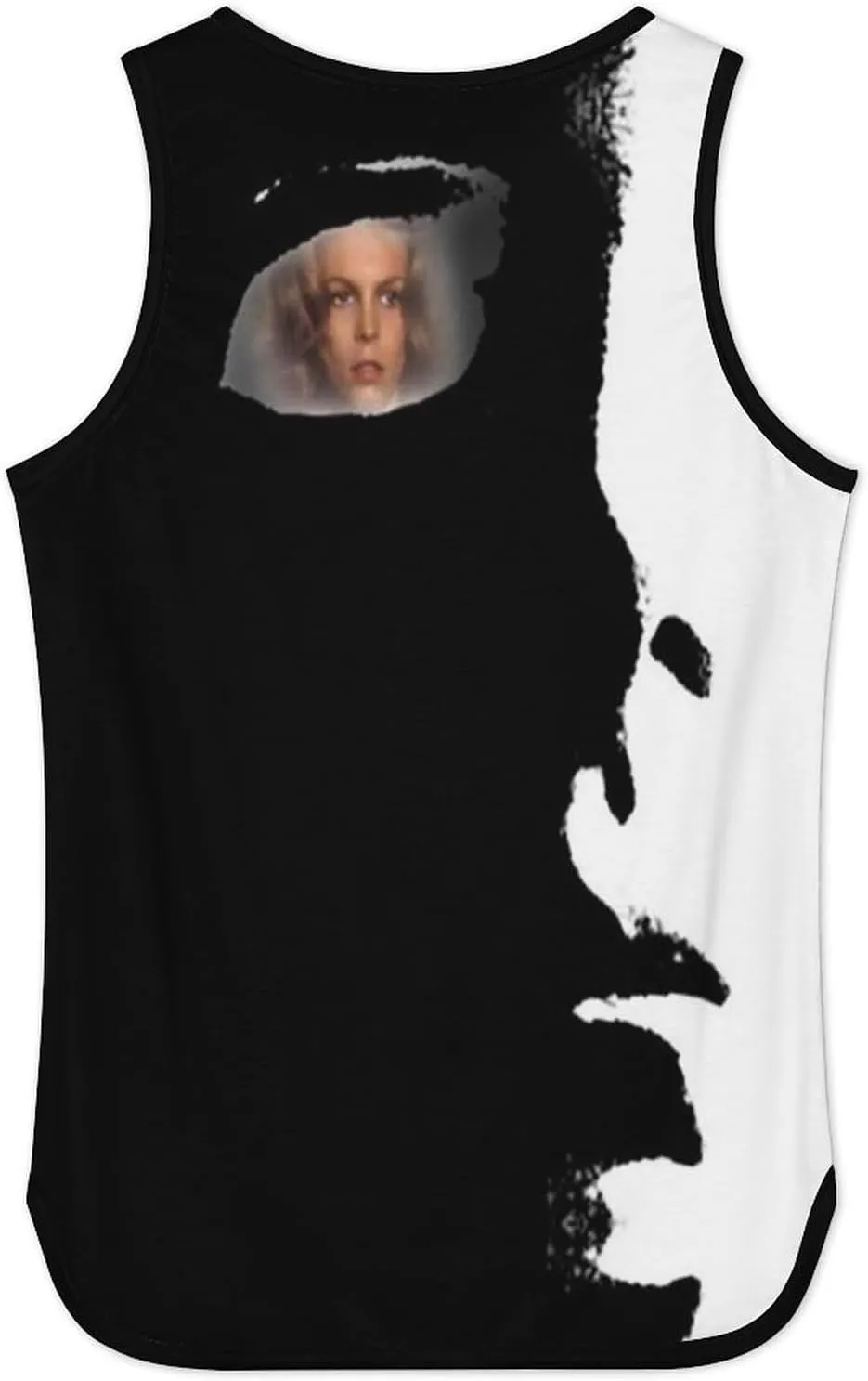 Mens Beach Tank Tops Halloween Michael Myers Sleeveless Lightweight Shirts Summer Running Athletic Swim Shirts