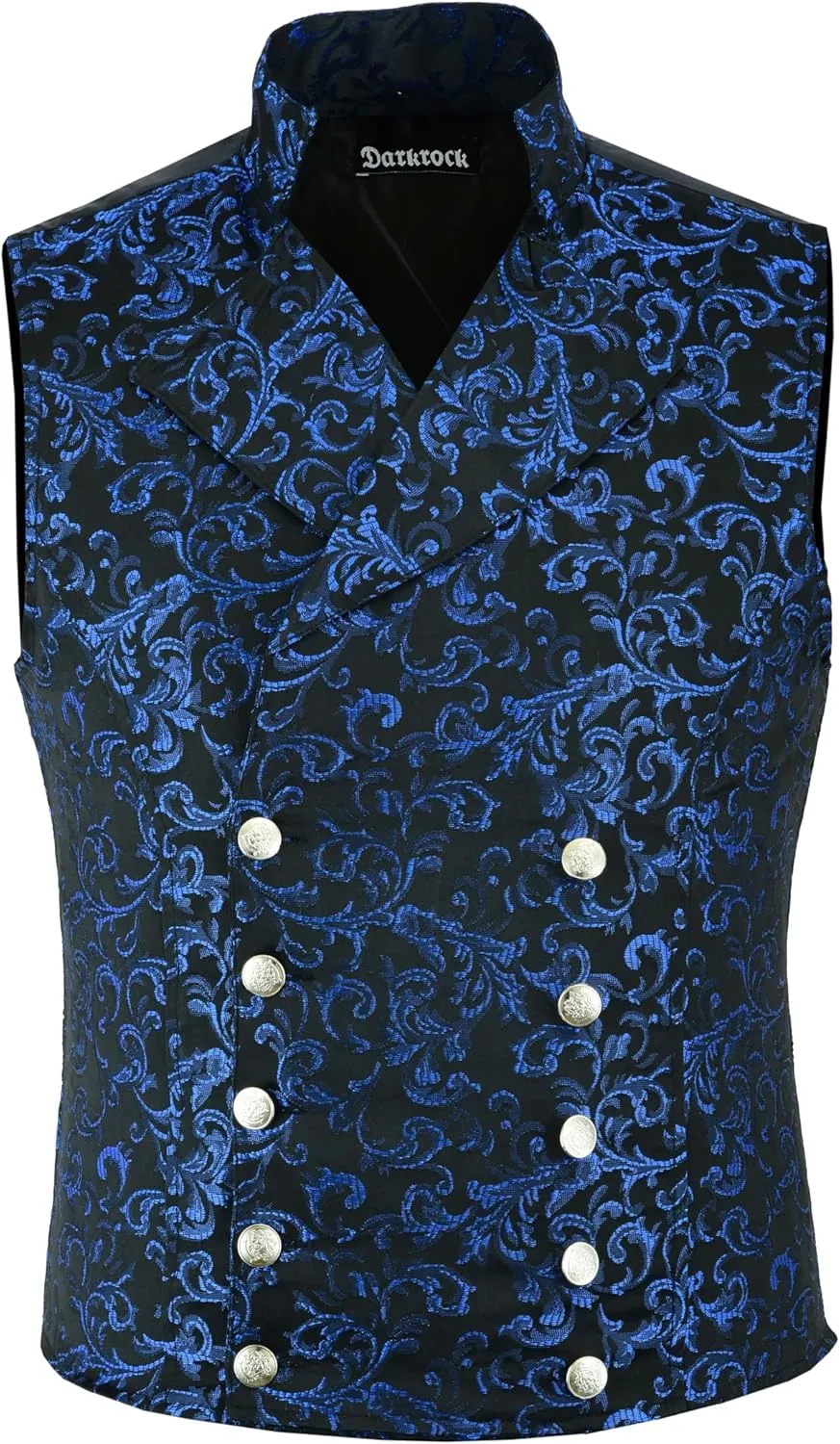 Men's Brocade Double-Breasted Vest Waistcoat Gothic Aristocrat Steampunk Victorian/USA | Vest For Men | Mens Vest