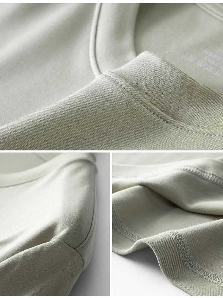 Men's Double-sided Modal Long-sleeved Solid Color T-shirt