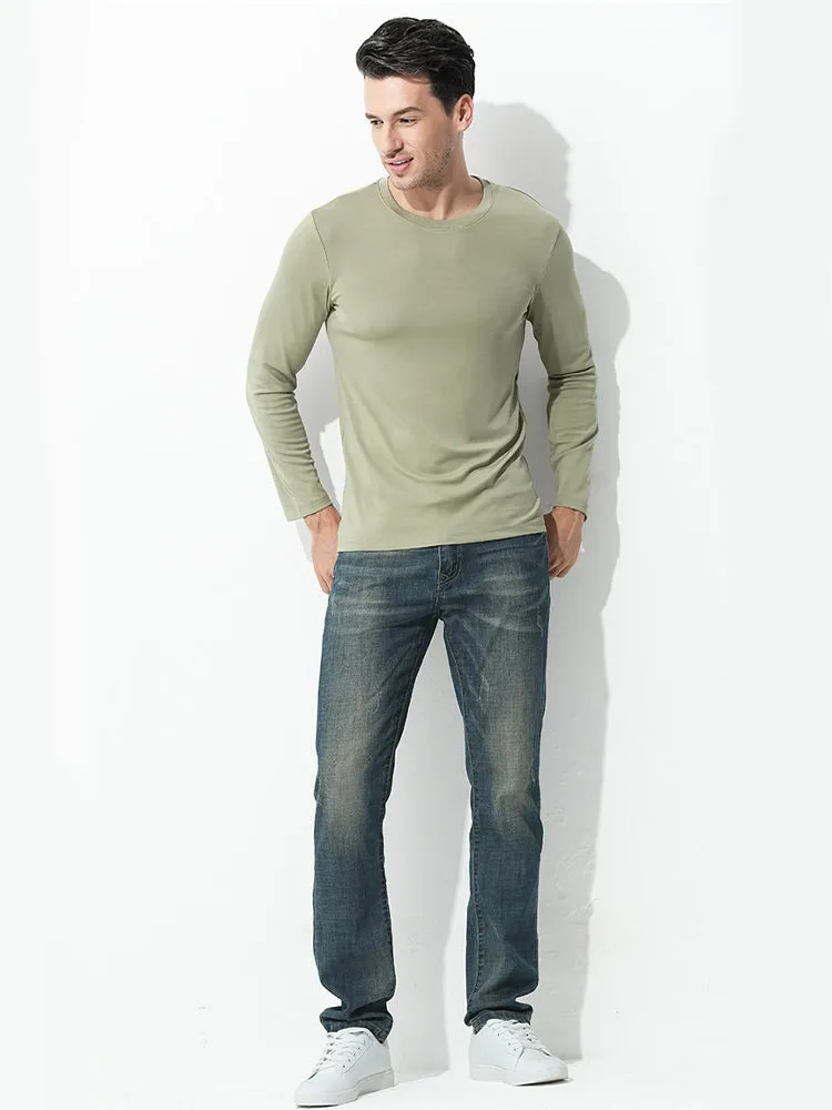 Men's Double-sided Modal Long-sleeved Solid Color T-shirt