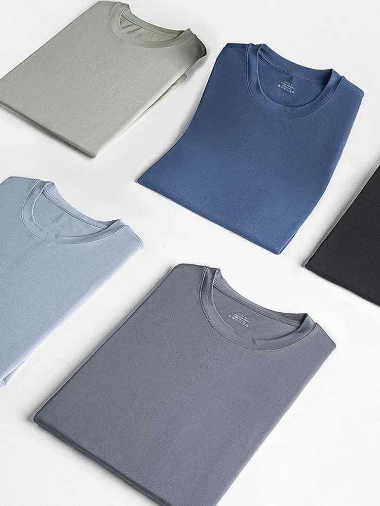Men's Double-sided Modal Long-sleeved Solid Color T-shirt