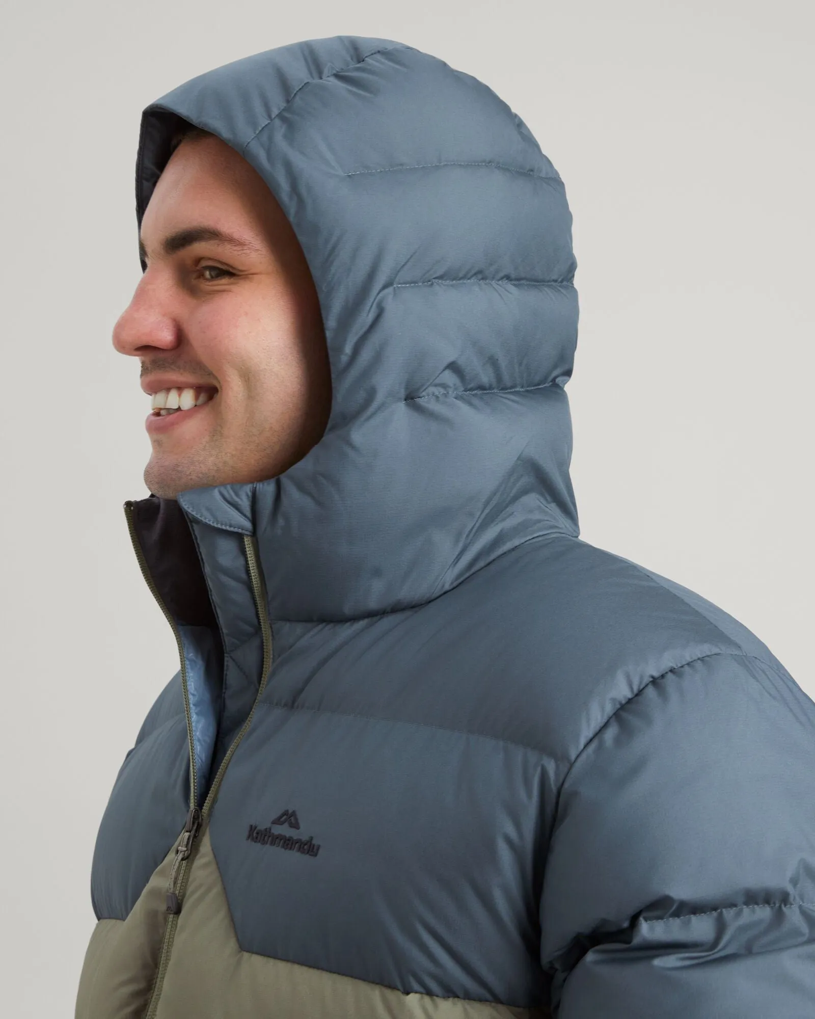 Men's Epiq Hooded Down Jacket - Light Night/Beech