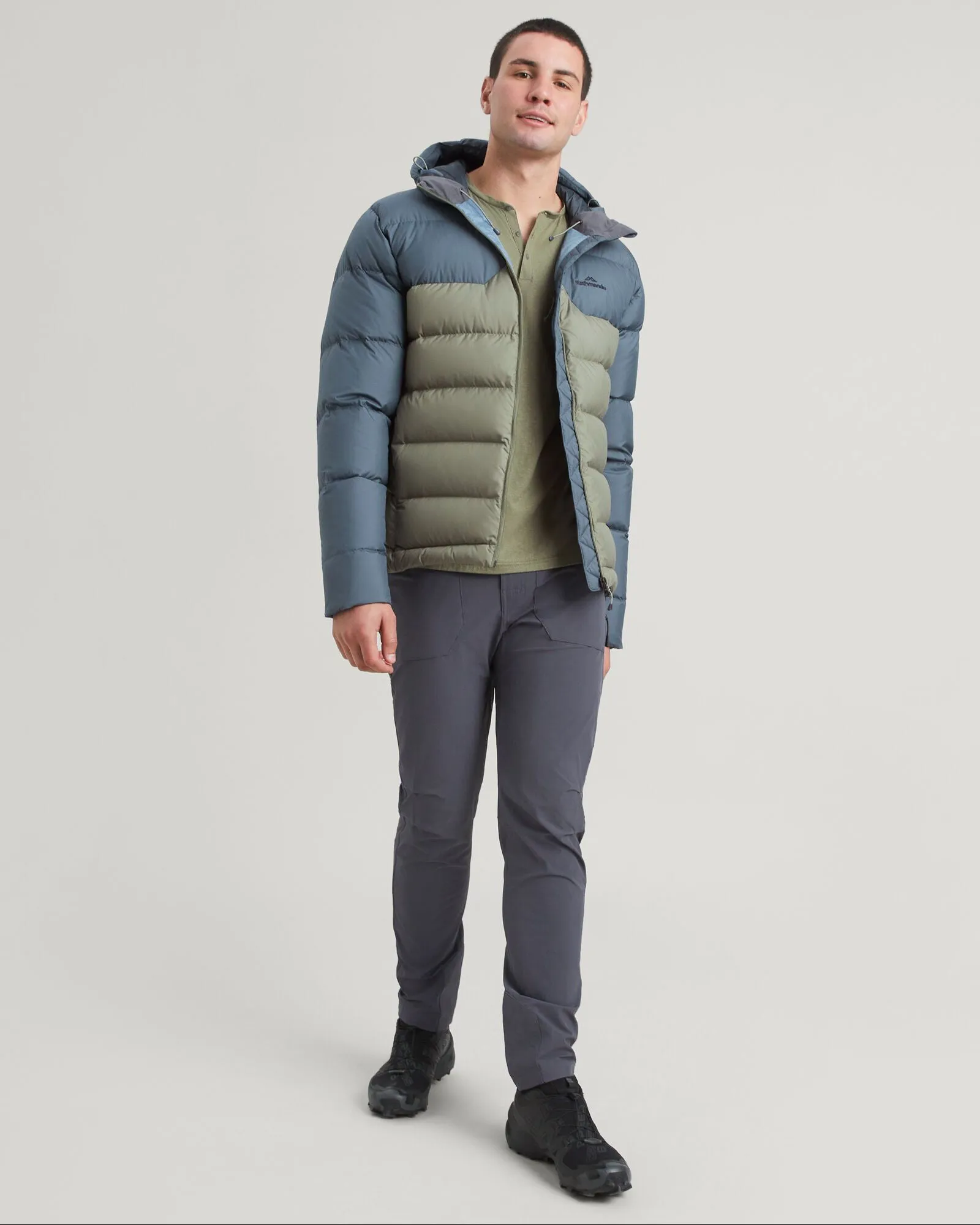 Men's Epiq Hooded Down Jacket - Light Night/Beech