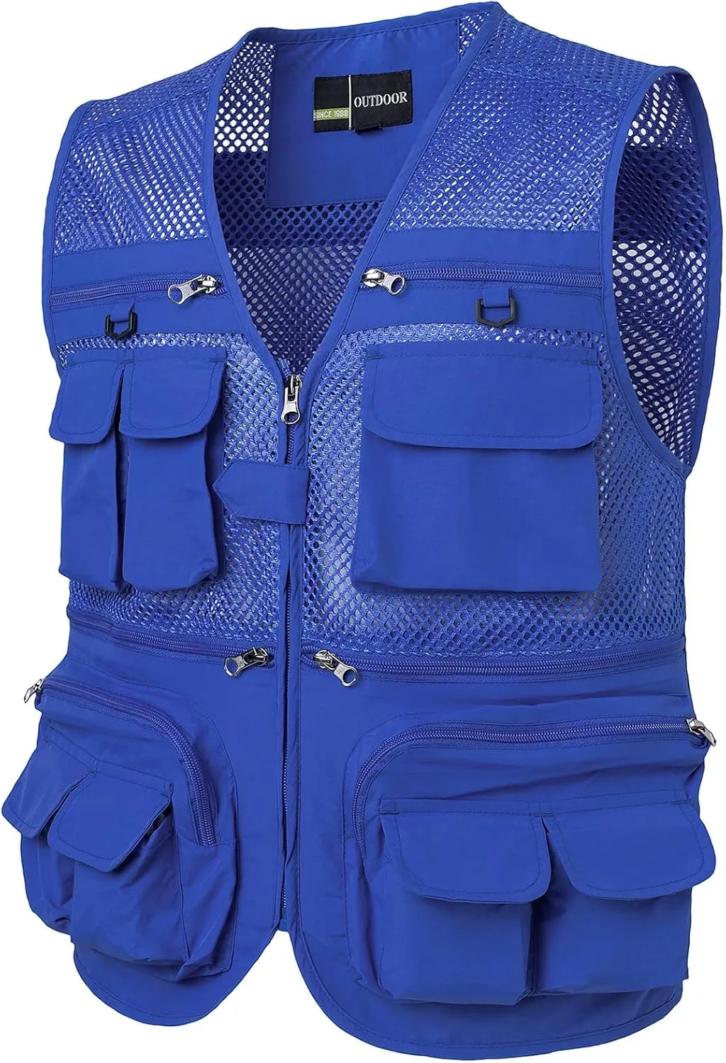 Men's Fishing Vest with Multi Pockets Summer Outdoor Mesh Vest Photography Travel Hiking Waistcoat Jacket
