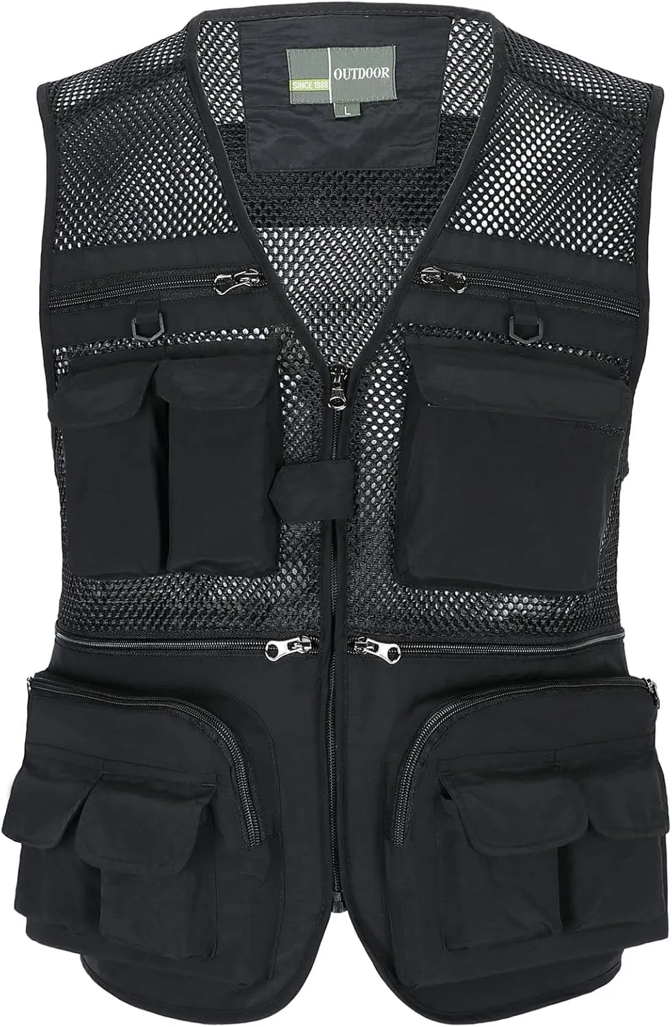 Men's Fishing Vest with Multi Pockets Summer Outdoor Mesh Vest Photography Travel Hiking Waistcoat Jacket