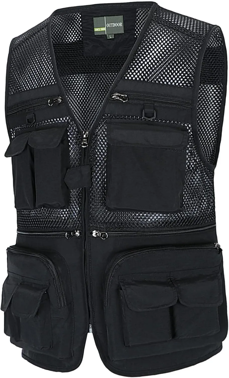 Men's Fishing Vest with Multi Pockets Summer Outdoor Mesh Vest Photography Travel Hiking Waistcoat Jacket