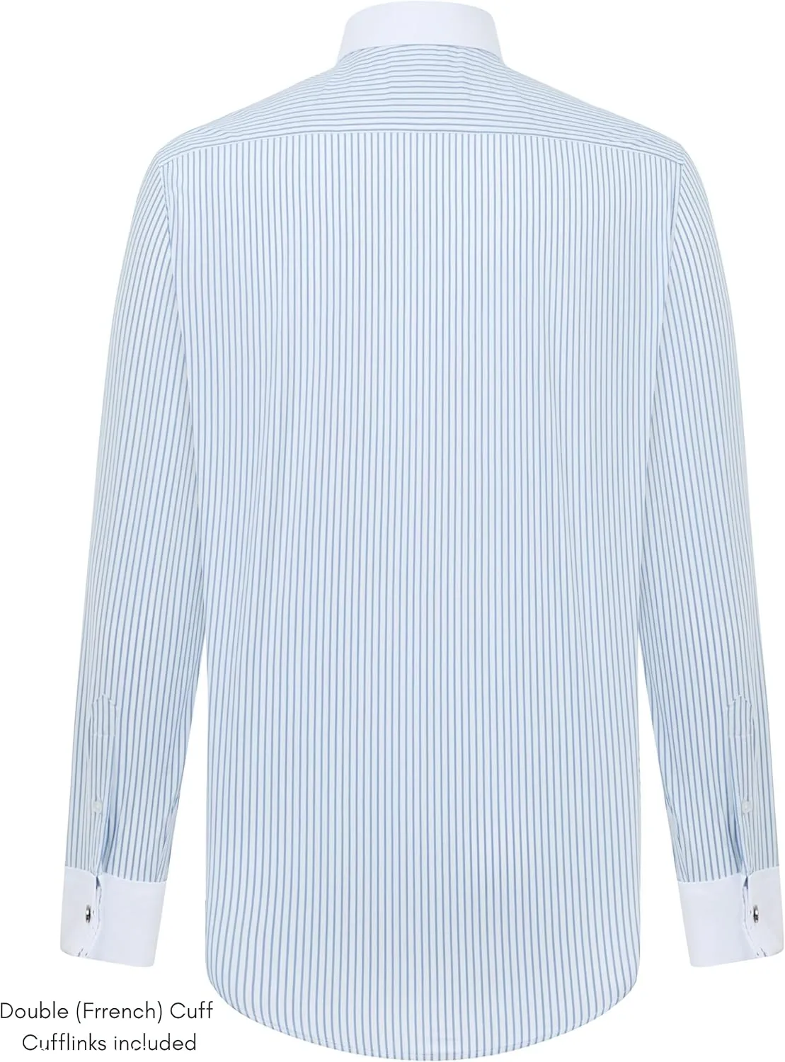 Men's French Cuff Dress Shirts with Cutaway Collar | Cufflinks Included | Luxe Long Sleeve Button-Up Shirt for Men