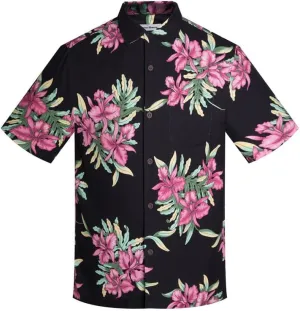 Men's Hawaiian Shirts Silk and Cotton Blend Button Down Short Sleeve Tropical Print Camp Shirts