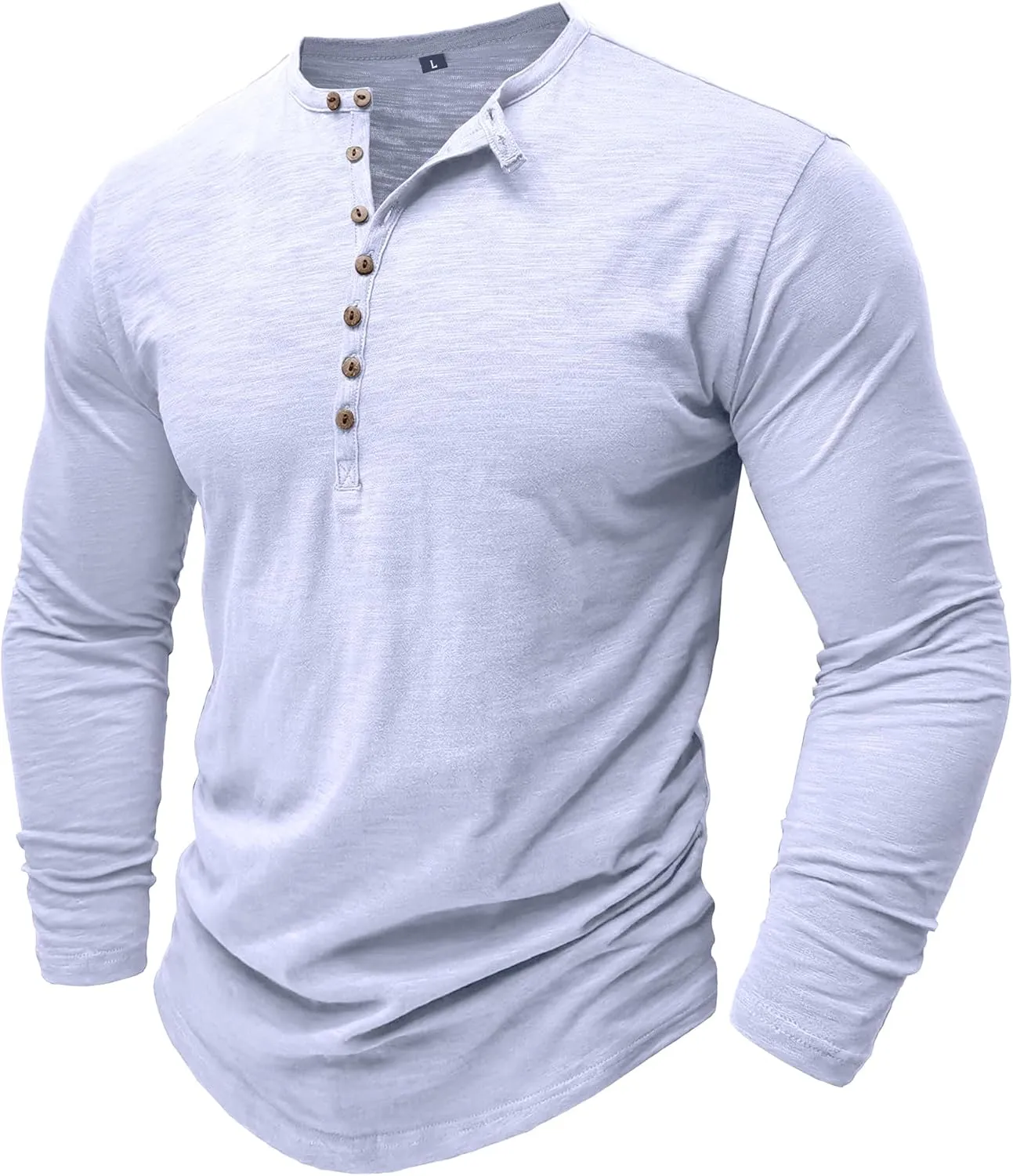 Mens Shirts Long Sleeve Tee Shirts Casual Button Down T-Shirts for Men S M L XL XXL