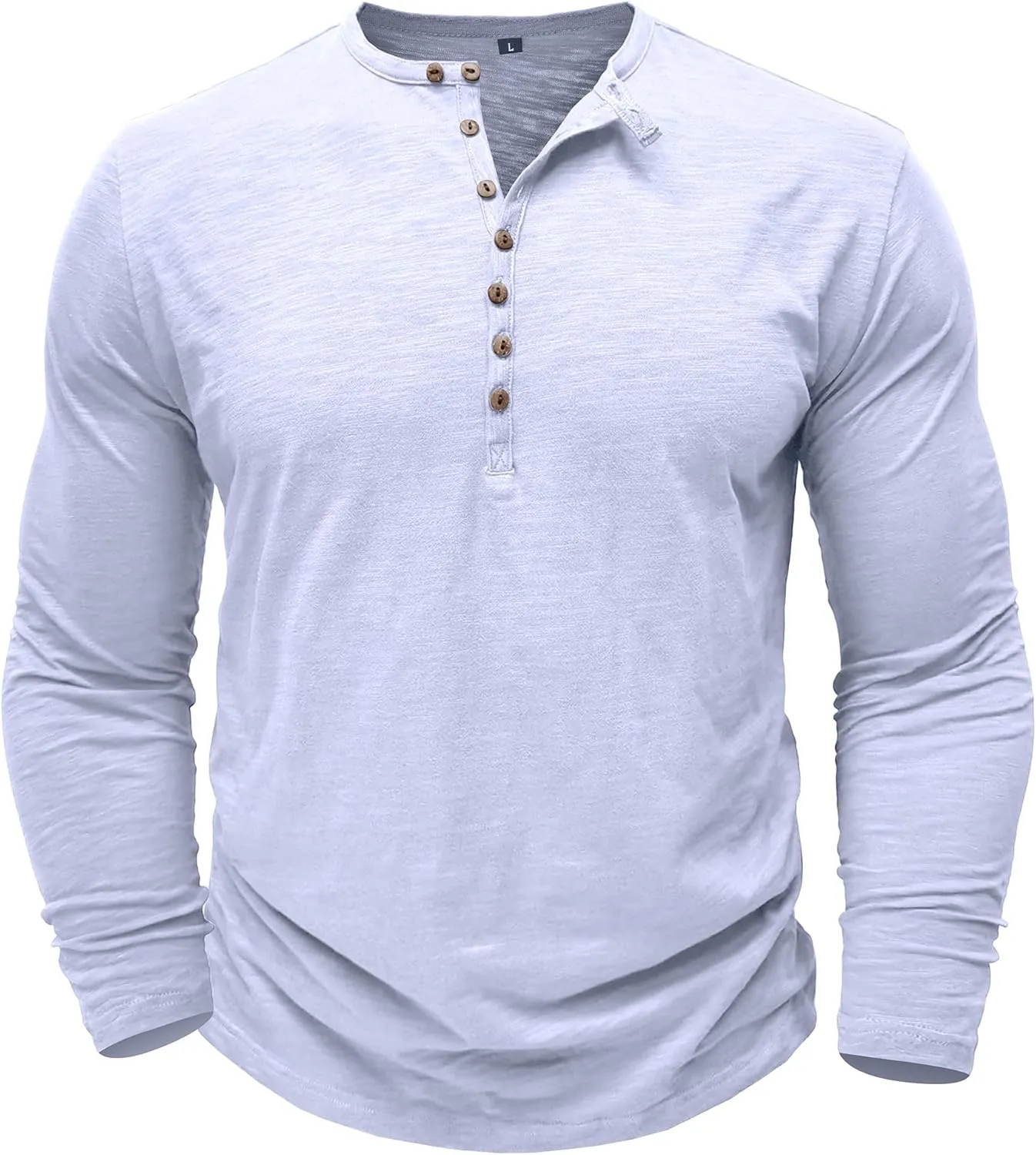 Mens Shirts Long Sleeve Tee Shirts Casual Button Down T-Shirts for Men S M L XL XXL