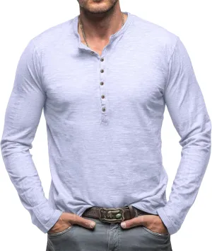 Mens Shirts Long Sleeve Tee Shirts Casual Button Down T-Shirts for Men S M L XL XXL