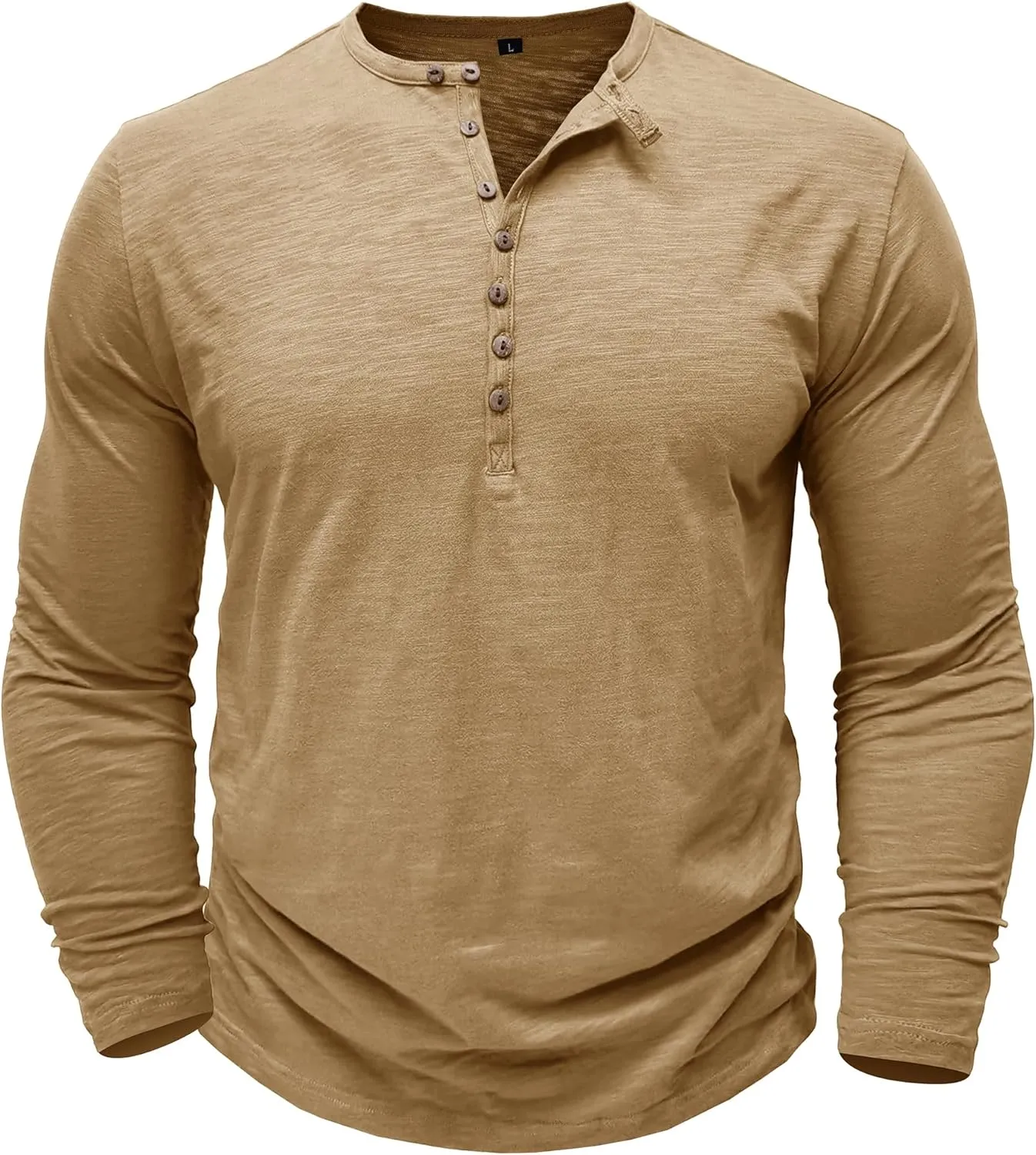 Mens Shirts Long Sleeve Tee Shirts Casual Button Down T-Shirts for Men S M L XL XXL