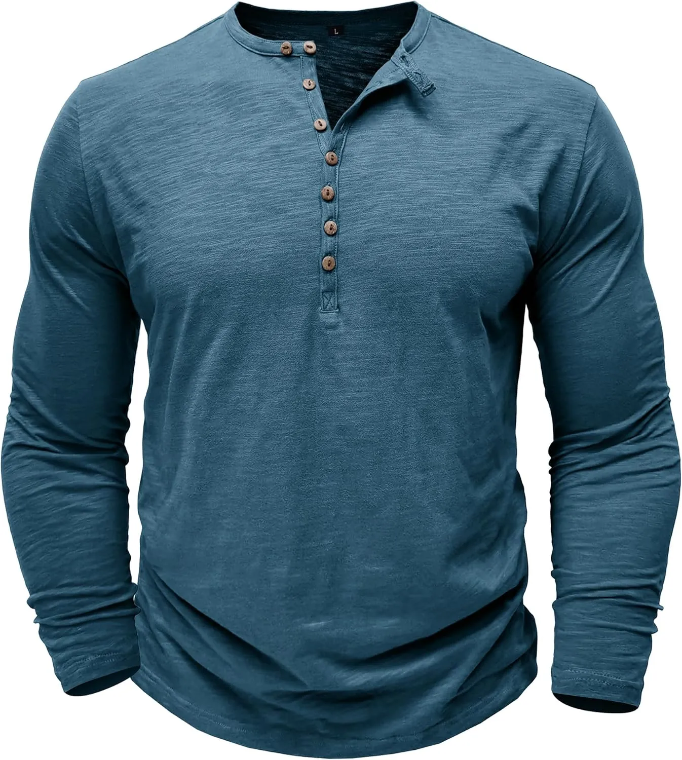 Mens Shirts Long Sleeve Tee Shirts Casual Button Down T-Shirts for Men S M L XL XXL