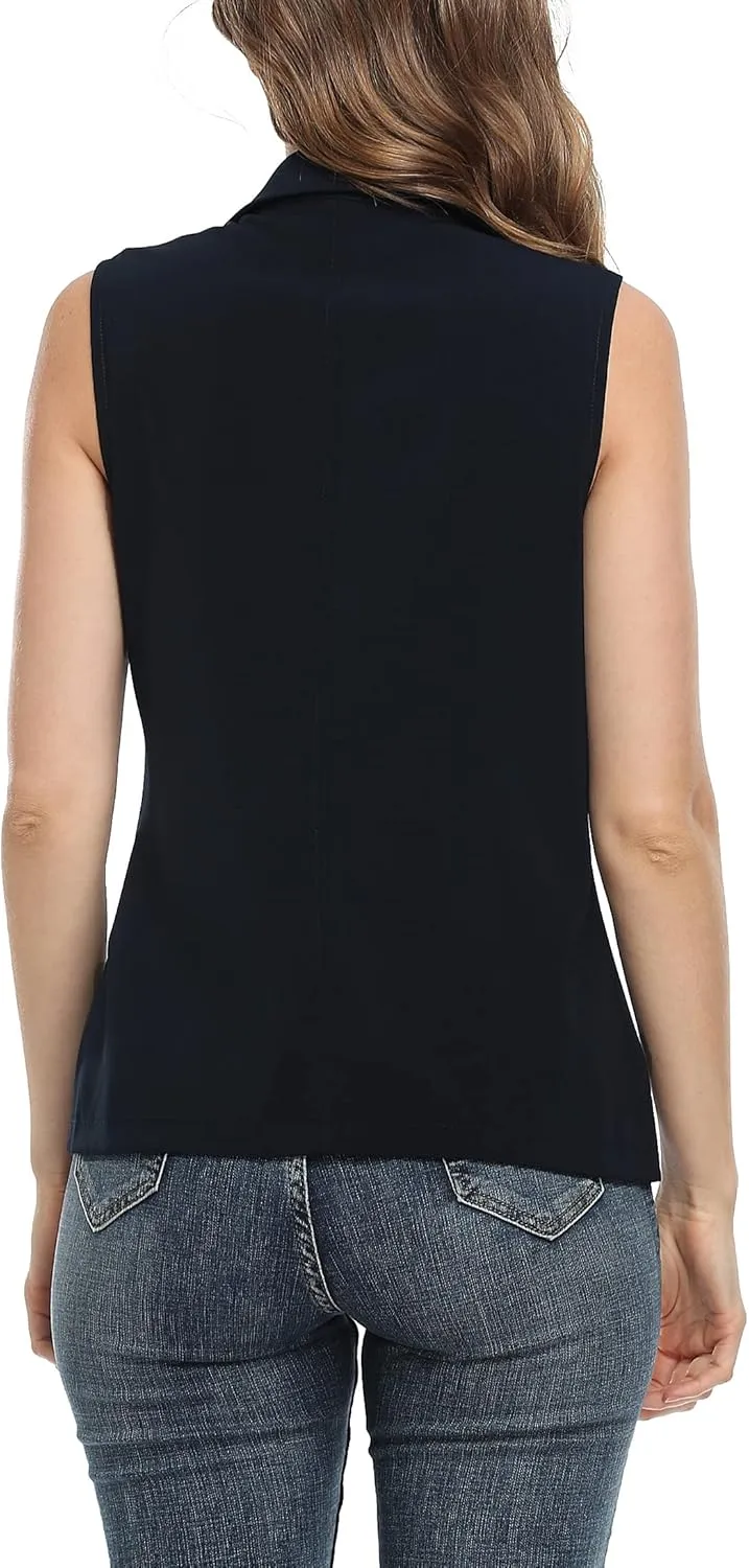 MISS MOLY Vests For Women Casual Lightweight Full-Zip Military Vest Golf Sleeveless Jacket with Pockets