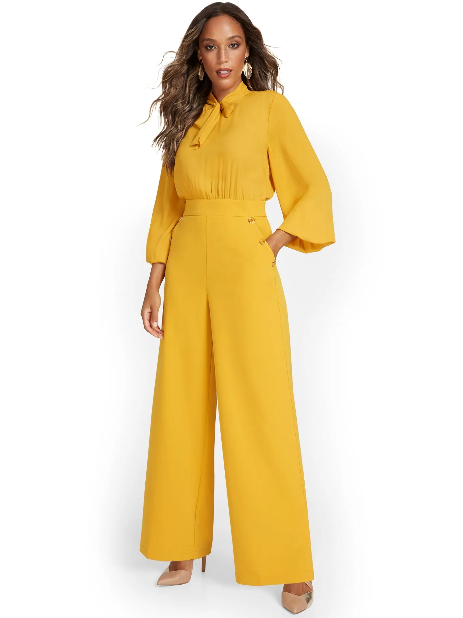 Mixed Media Jumpsuit