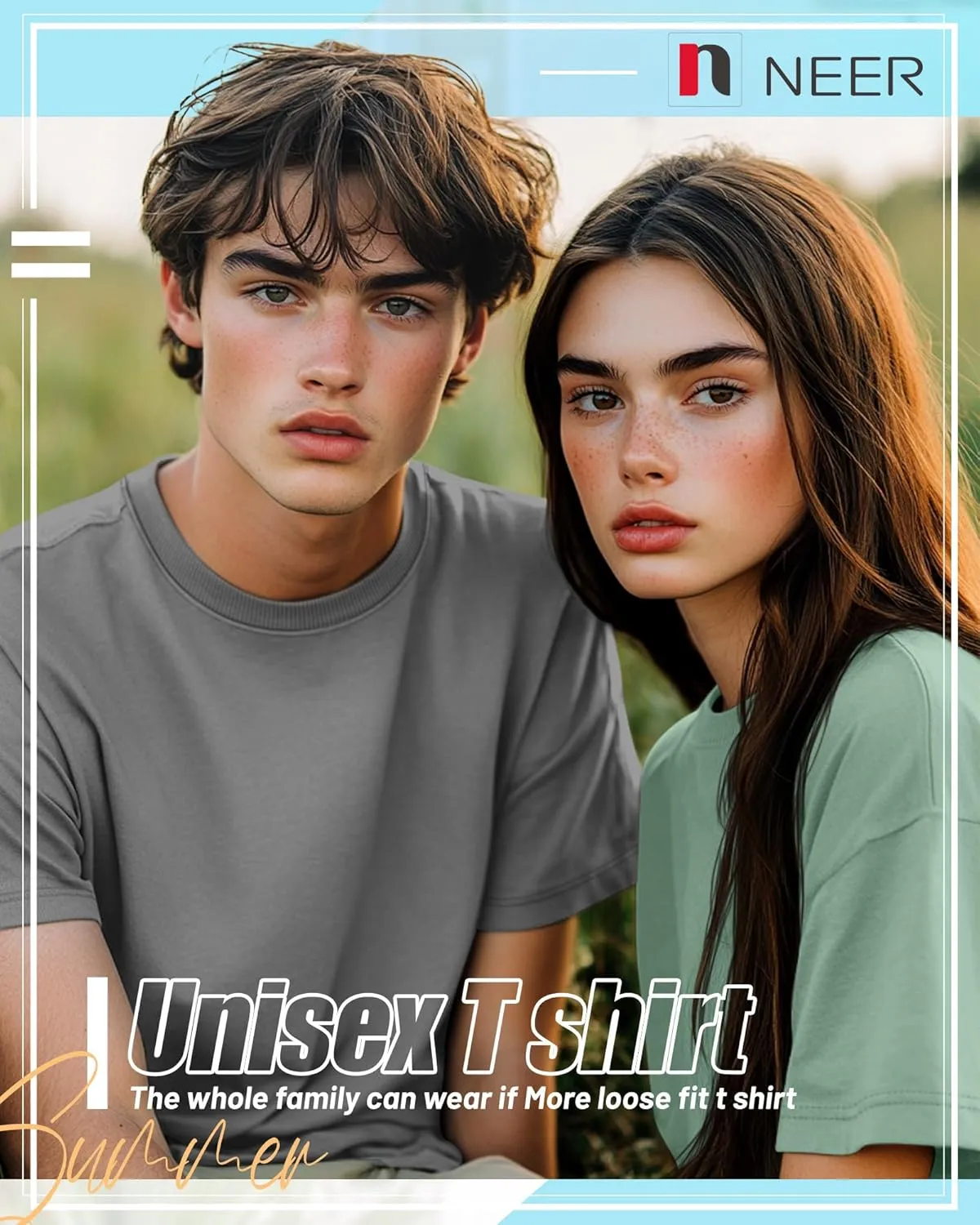 Neer 7 Pack Men's Big and Tall Shirts Summer Cotton Short Sleeve Tee Crew Neck Casual Top Basic Oversize T Shirts