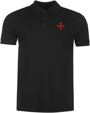 Polo Shirts for Men Knights Templar Cross Embroidered Short Sleeve Mens Polo Shirts