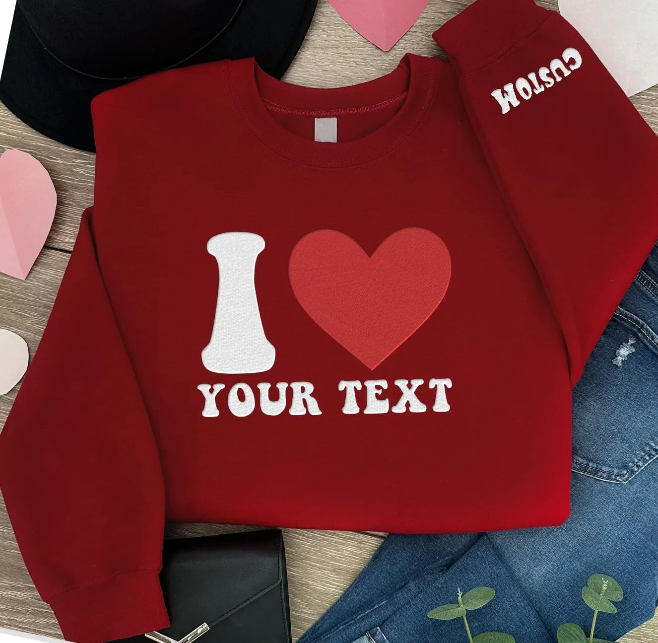 Premium Custom Text Embroidered Hoodie, Oversized Sweatshirts Women, Birthday Gifts Mothers Day- Size S to 4XL