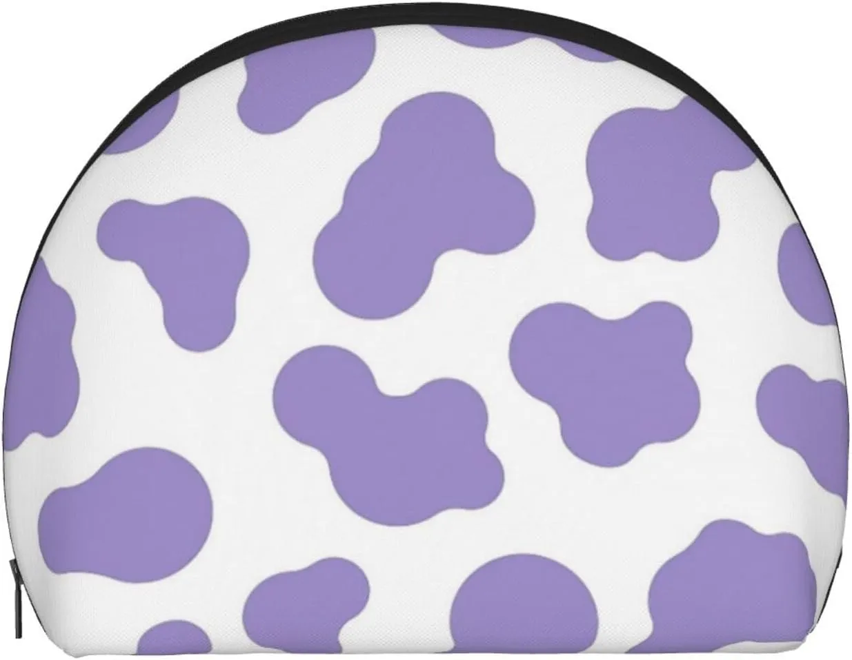 Purple Cow Print Coin Purse Mini Wallet Change Pouch Key Holder Zipper Small Cosmetic Makeup Storage Bags