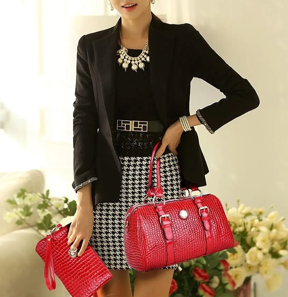 Purses and Handbags for Women Shoulder Crossbody Bags Top Handle Bags Satchel Clutch Wallet Set