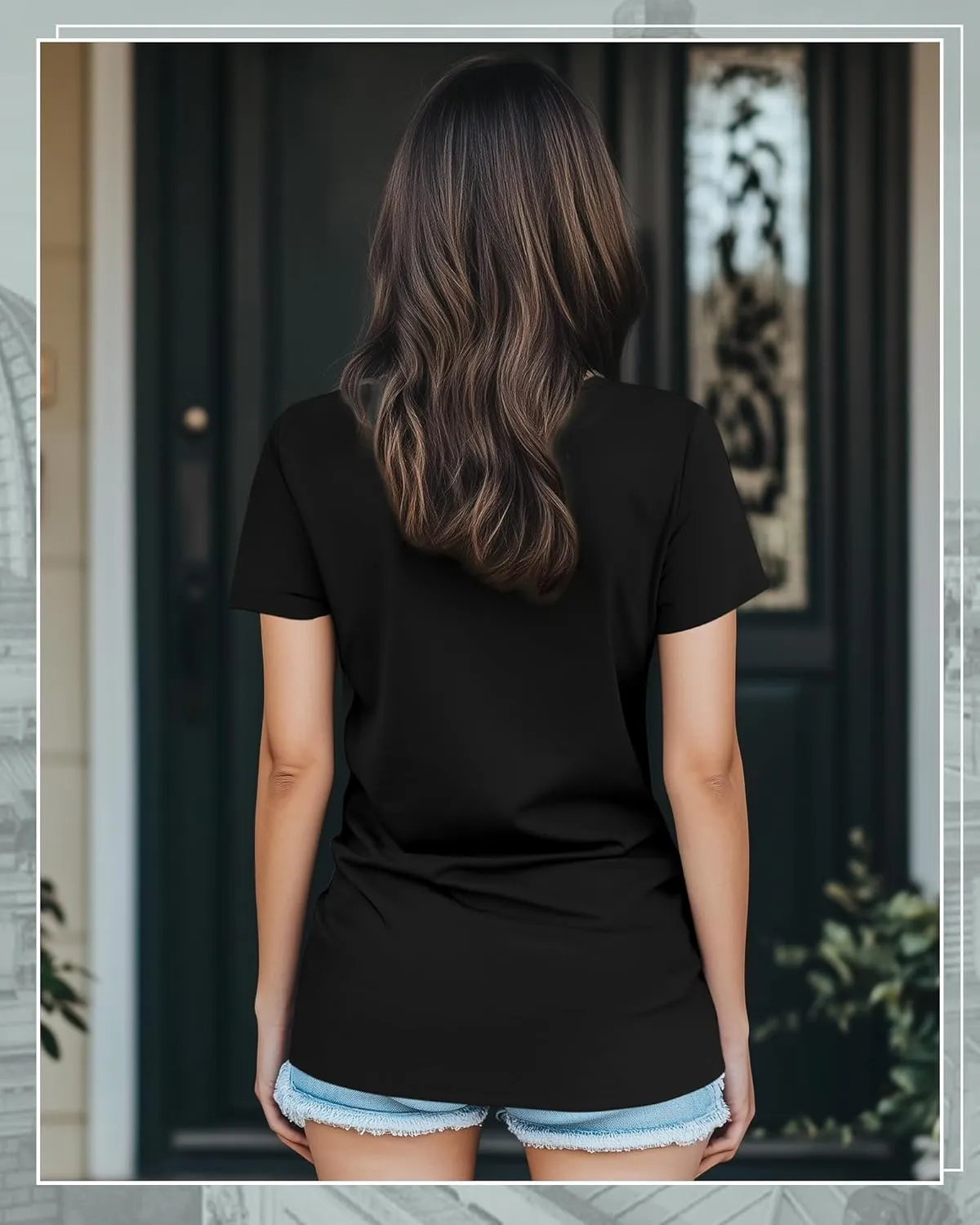 Riyiper 3 Pack Women's T-Shirts V Neck Summer Trendy Short Sleeve Casual Tops Spring Loose Fit Basic Straight Hem Tees