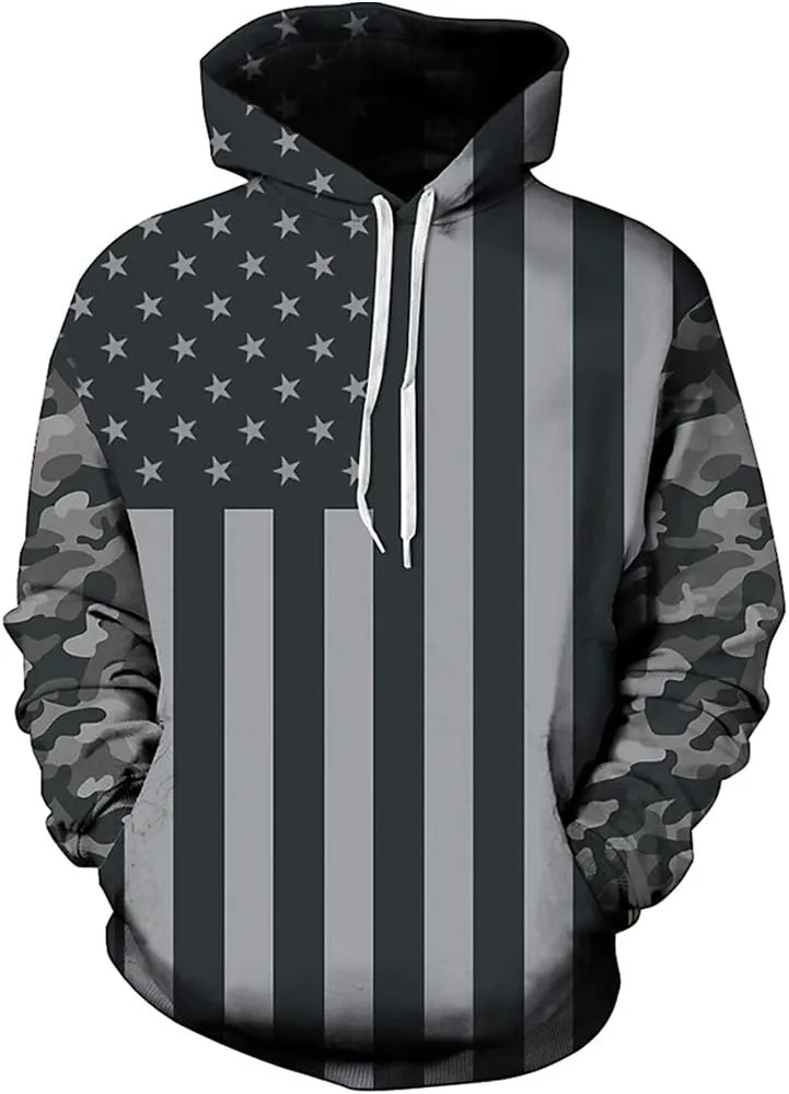SANKILL Graphic Hoodies for Men Funny Novelty Pullover Sweatshirt Xmas Gifts Black red Anime Hoodie Cool Designs Rapper
