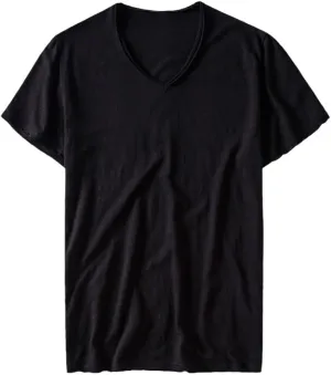 SaoBiiu Summer V-Neck T-Shirt Men Combed Cotton Short Sleeve T Shirt Men's Fitness Undershirt Tops Tees