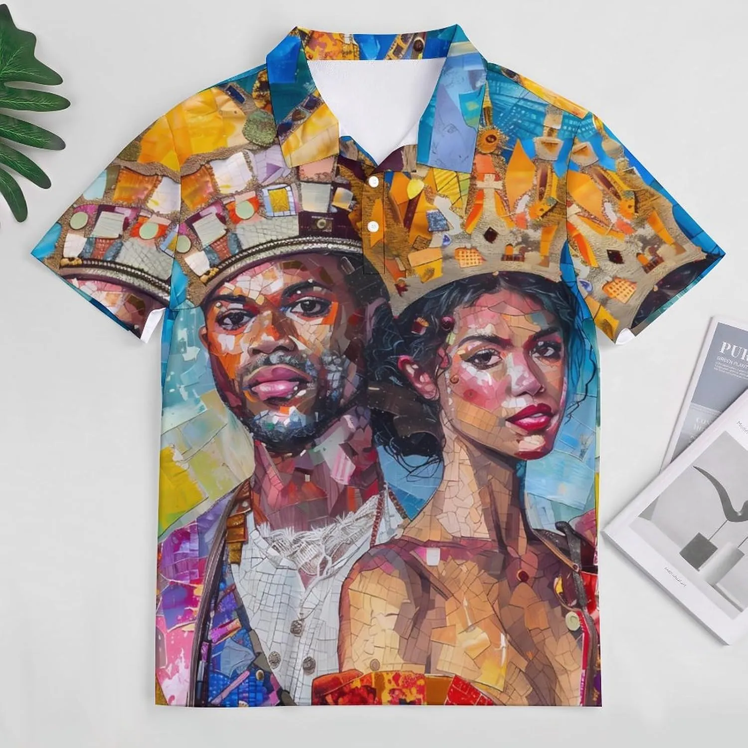 Sexy King Couple Painting Mens Polo Shirts Quick Dry Short Sleeve Golf Slim Fit T Shirt