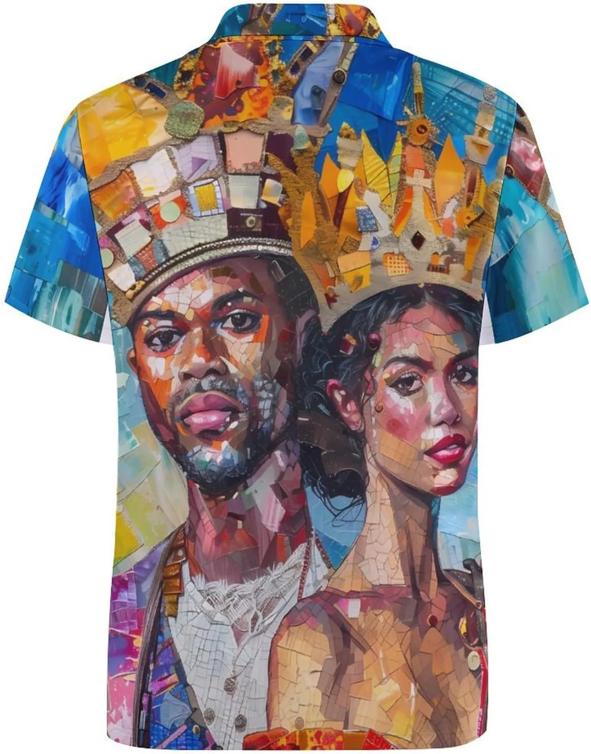 Sexy King Couple Painting Mens Polo Shirts Quick Dry Short Sleeve Golf Slim Fit T Shirt