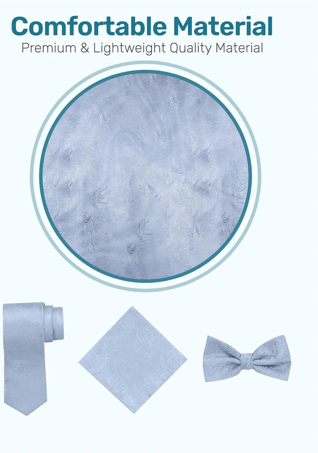 S.H. Churchill & Co. Boys 4 Piece Formal Paisley Vest and Tie Set
