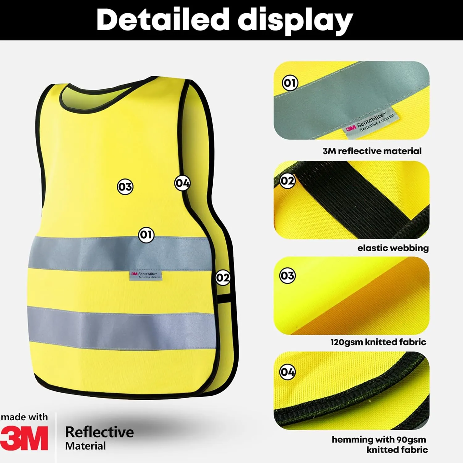 SIFE kids safety vest, made with 3m reflective material, safeguards our young adventurers