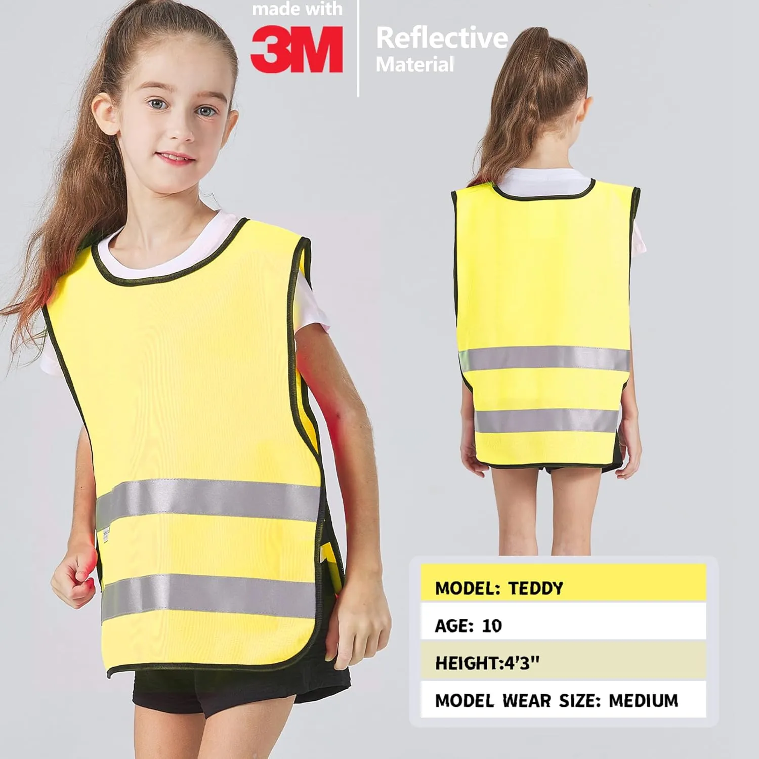 SIFE kids safety vest, made with 3m reflective material, safeguards our young adventurers