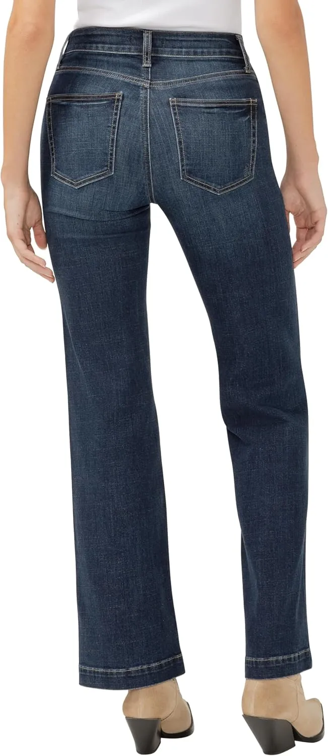 Silver Jeans Co. Womens Avery High Rise Curvy Fit Trouser Jeans
