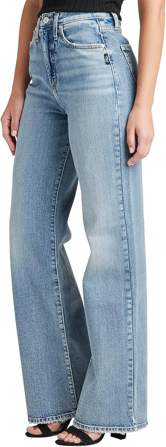 Silver Jeans Co. Women's Highly Desirable High Rise Trouser Leg Jeans