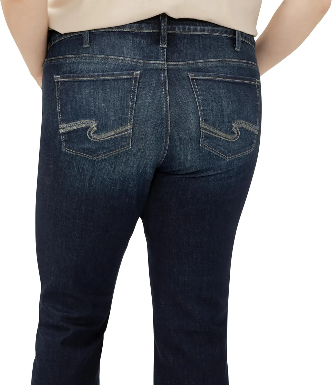 Silver Jeans Co. Women's Plus Size Elyse Mid Rise Comfort Fit Capri Jeans