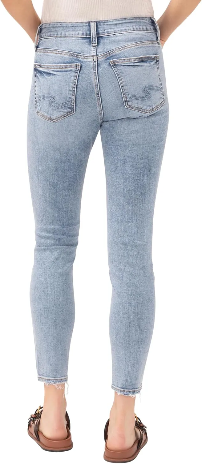 Silver Jeans Co. Women's Suki Mid Rise Curvy Fit Skinny Jeans