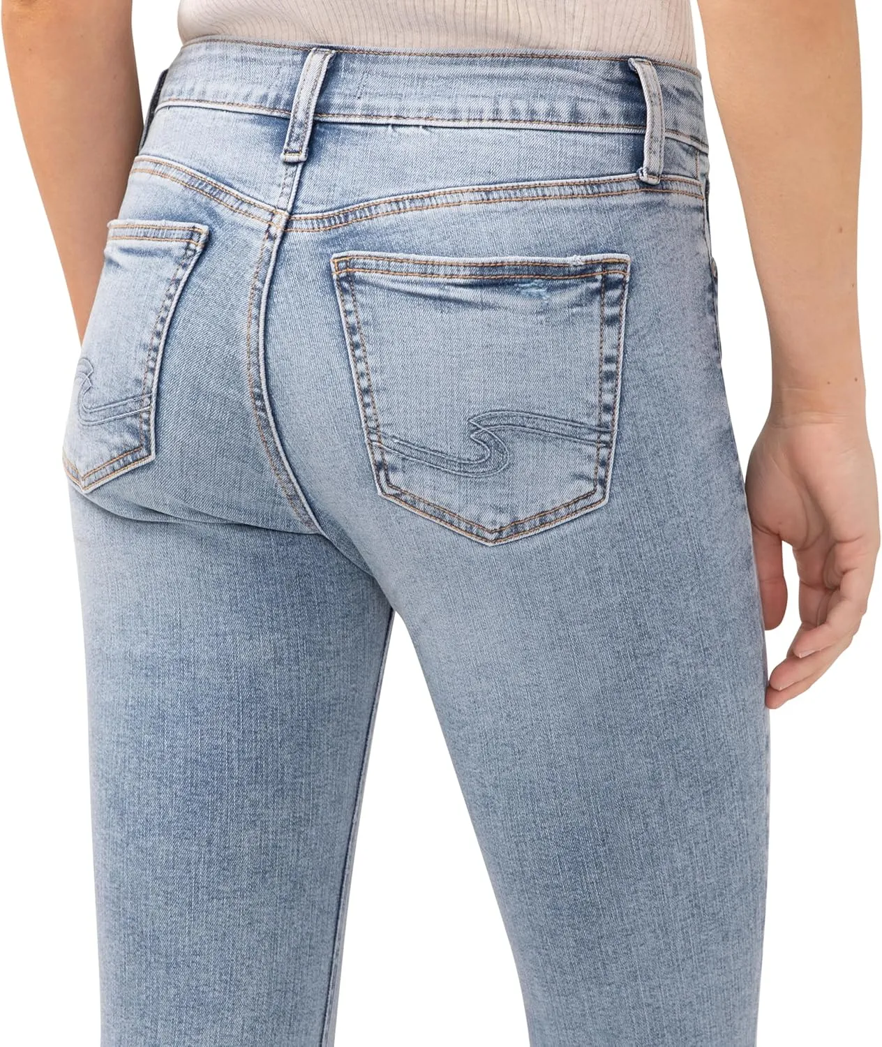 Silver Jeans Co. Women's Suki Mid Rise Curvy Fit Skinny Jeans