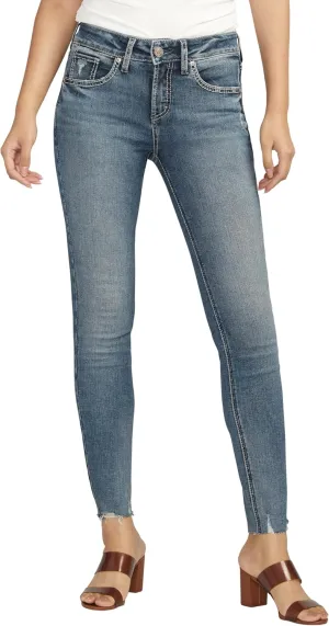 Silver Jeans Co. Women's Suki Mid Rise Curvy Fit Skinny Jeans