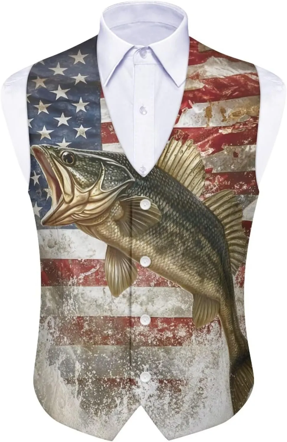 Suit Vest for Men Big and Tall V-Neck Formal Vest Slim Fit Button Waistcoat Vests