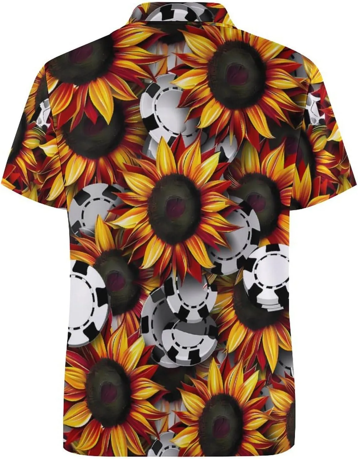 Sunflower WSOP Poker Mens Polo Shirts Quick Dry Short Sleeve Golf Slim Fit T Shirt