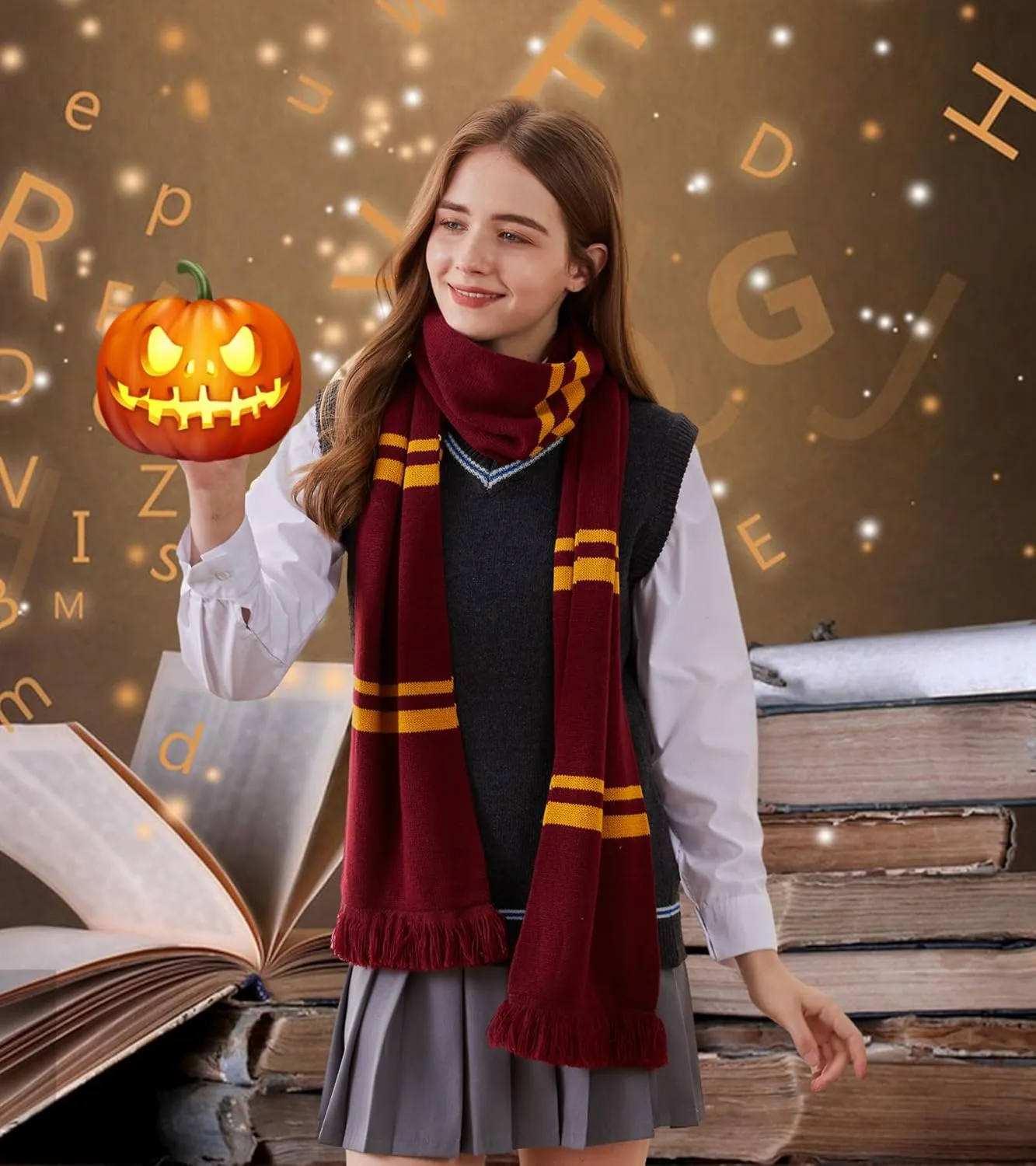 Sweater Vest Knit V-Neck Sleeveless Pullover Halloween Cosplay Costumes Cardigan Vest Waistcoat Unisex Fall Winter
