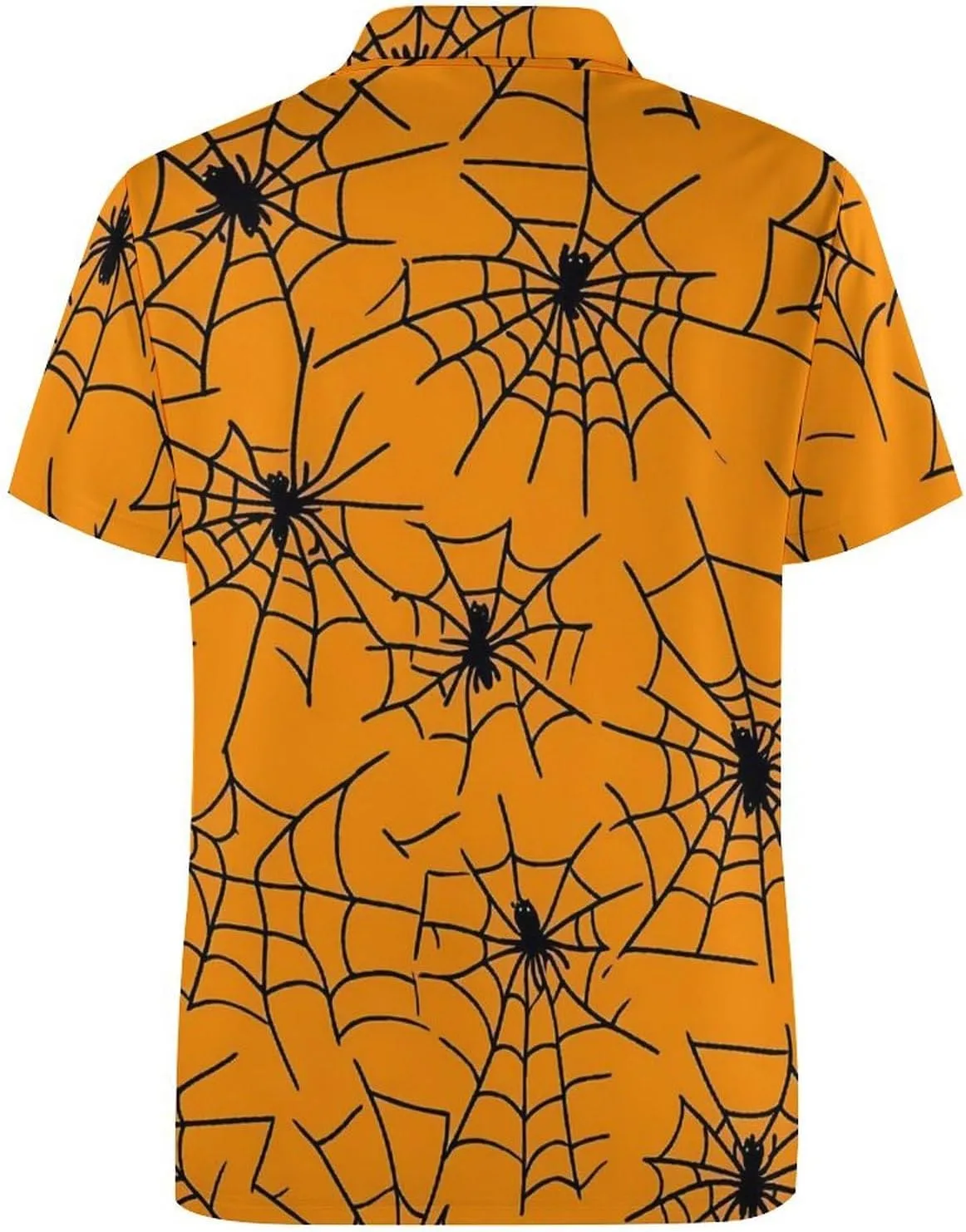 Tiny Black Spider Webs Mens Polo Shirts Quick Dry Short Sleeve T-shirts Slim Tennis Collared Tees Tops