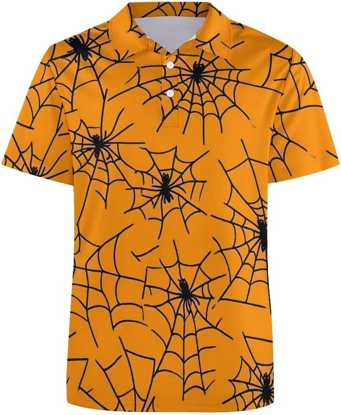 Tiny Black Spider Webs Mens Polo Shirts Quick Dry Short Sleeve T-shirts Slim Tennis Collared Tees Tops