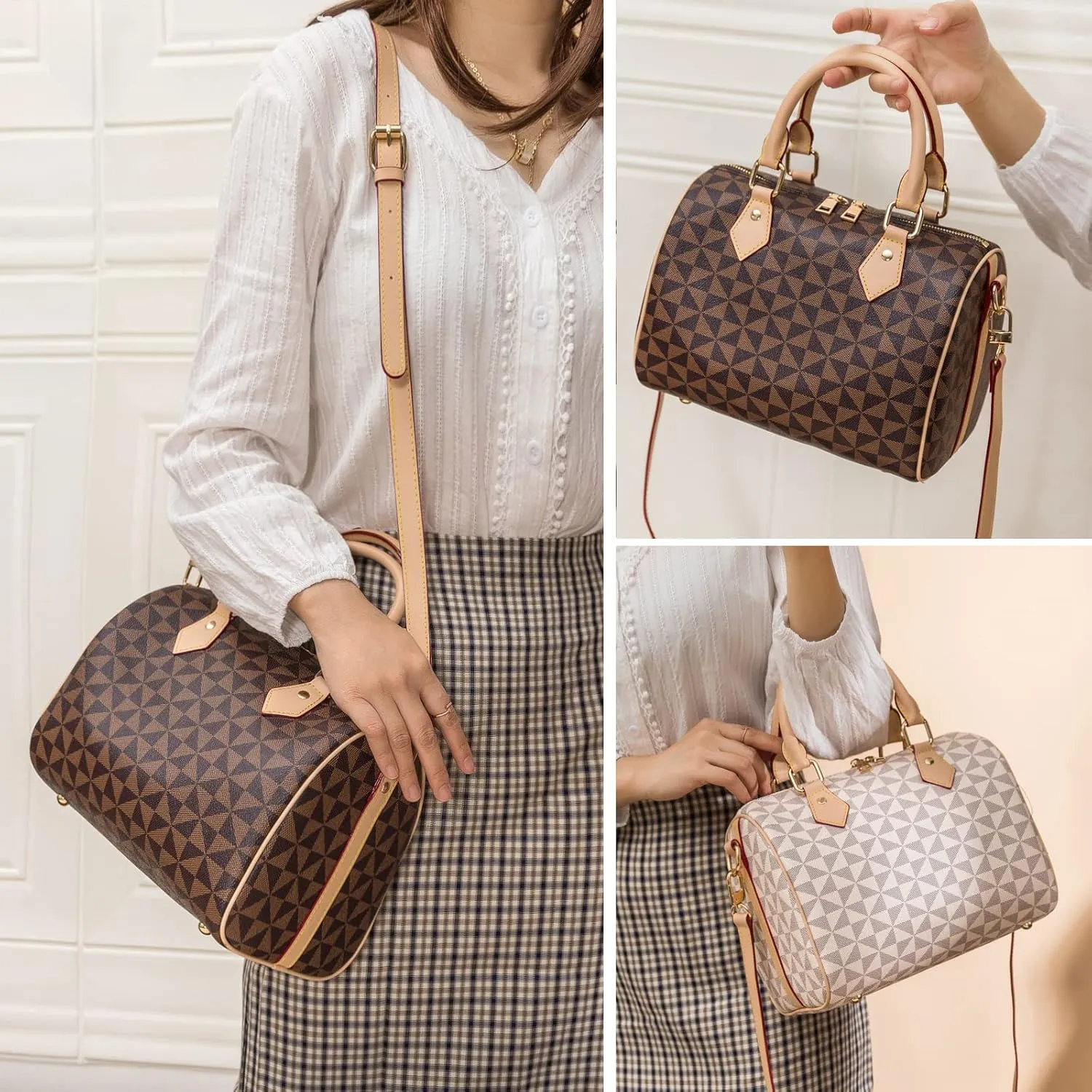 Top Handle Bags for Women Fahsionable Designer Crossbody Purse Large Cute Satchel Handbag