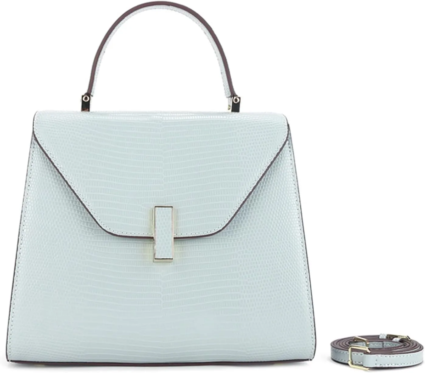 Top Handle Bags for Women, Leather Satchel Purses Handbags Ladies Tote Bag with Shoulder Strap (Blue)