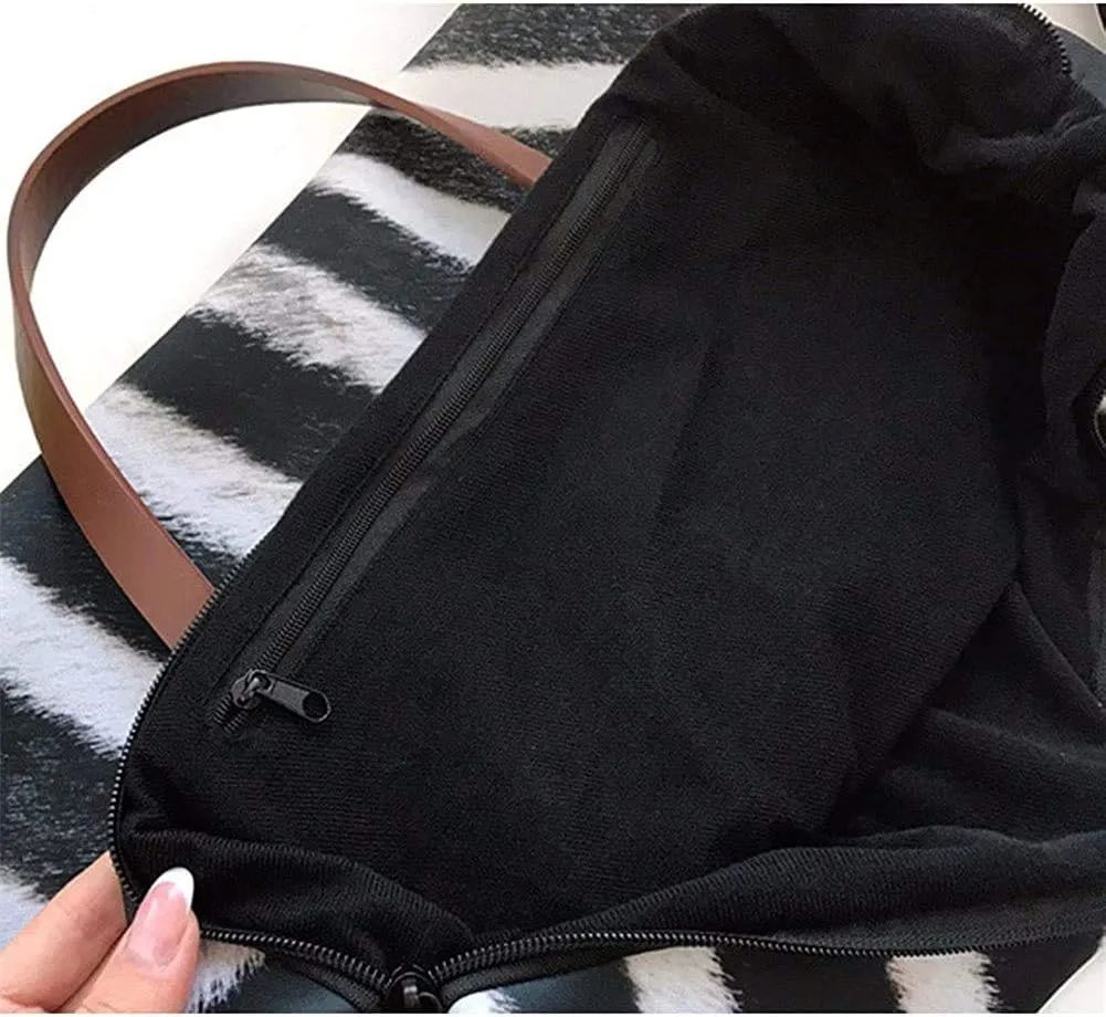 Tote Bag Purses for Women Shoulder Handbags 3PCS Top Handle Bags with Long Wallets Make Up Pouch