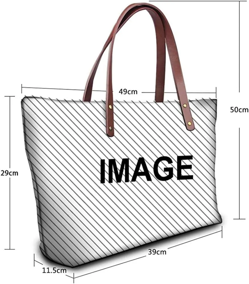 Tote Bag Purses for Women Shoulder Handbags 3PCS Top Handle Bags with Long Wallets Make Up Pouch