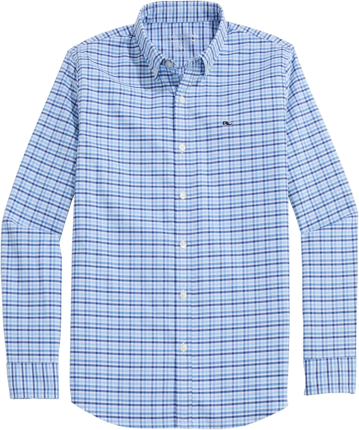 vineyard vines Boys Moorings Tattersall Performance Cotton Shirt
